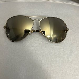 Used Michael Kors gold aviator sunglasses